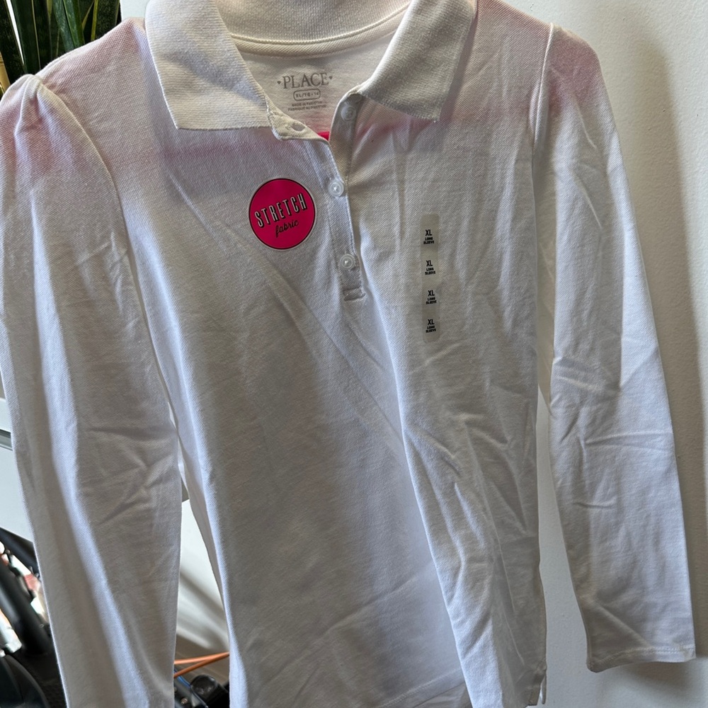 The Children's Place White Long Sleeve Polo for Kids